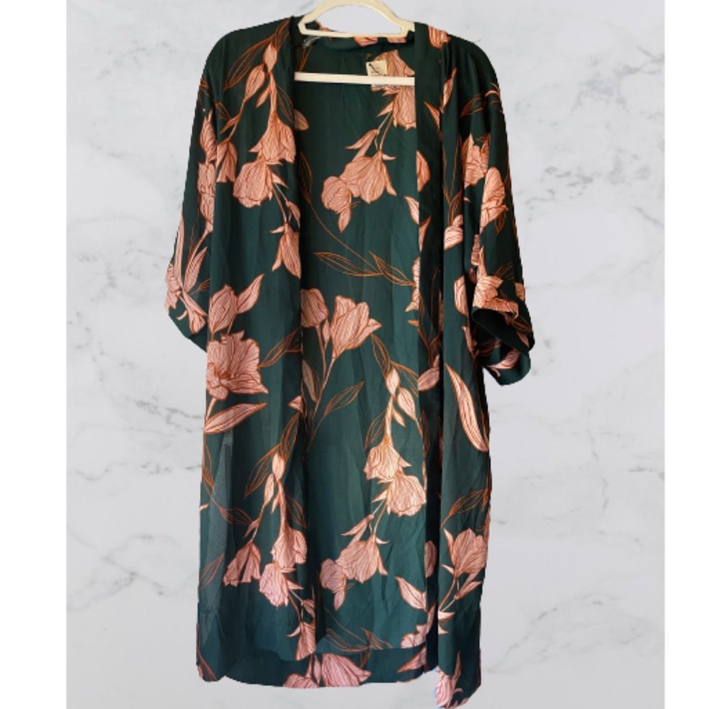 MERONA Floral Kimono/Open Cardigan (OS)
